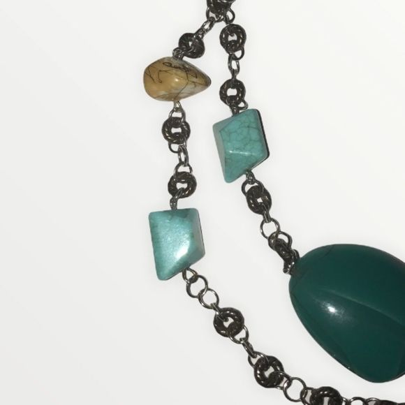 💫4/30 Vintage Multicolour Faux Stone Statement Necklace - Picture 3 of 6